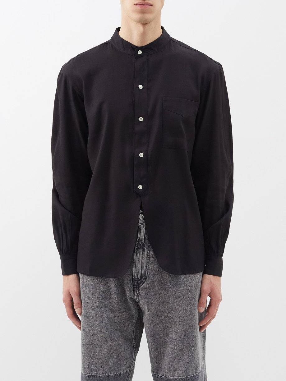 Black Curved-hem long-sleeved shirt | Connor McKnight | MATCHESFASHION US