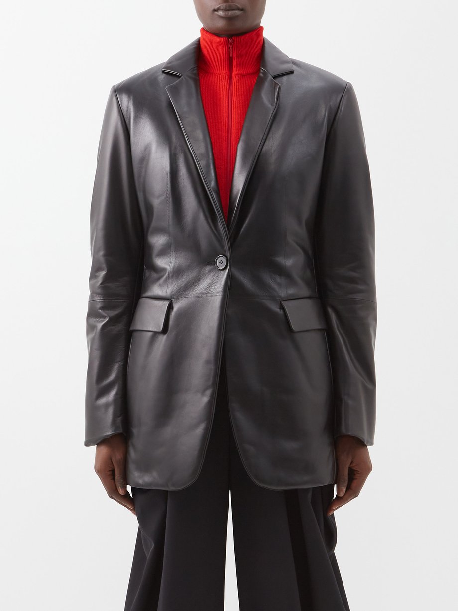Black Padded leather blazer | LOEWE | MATCHESFASHION UK