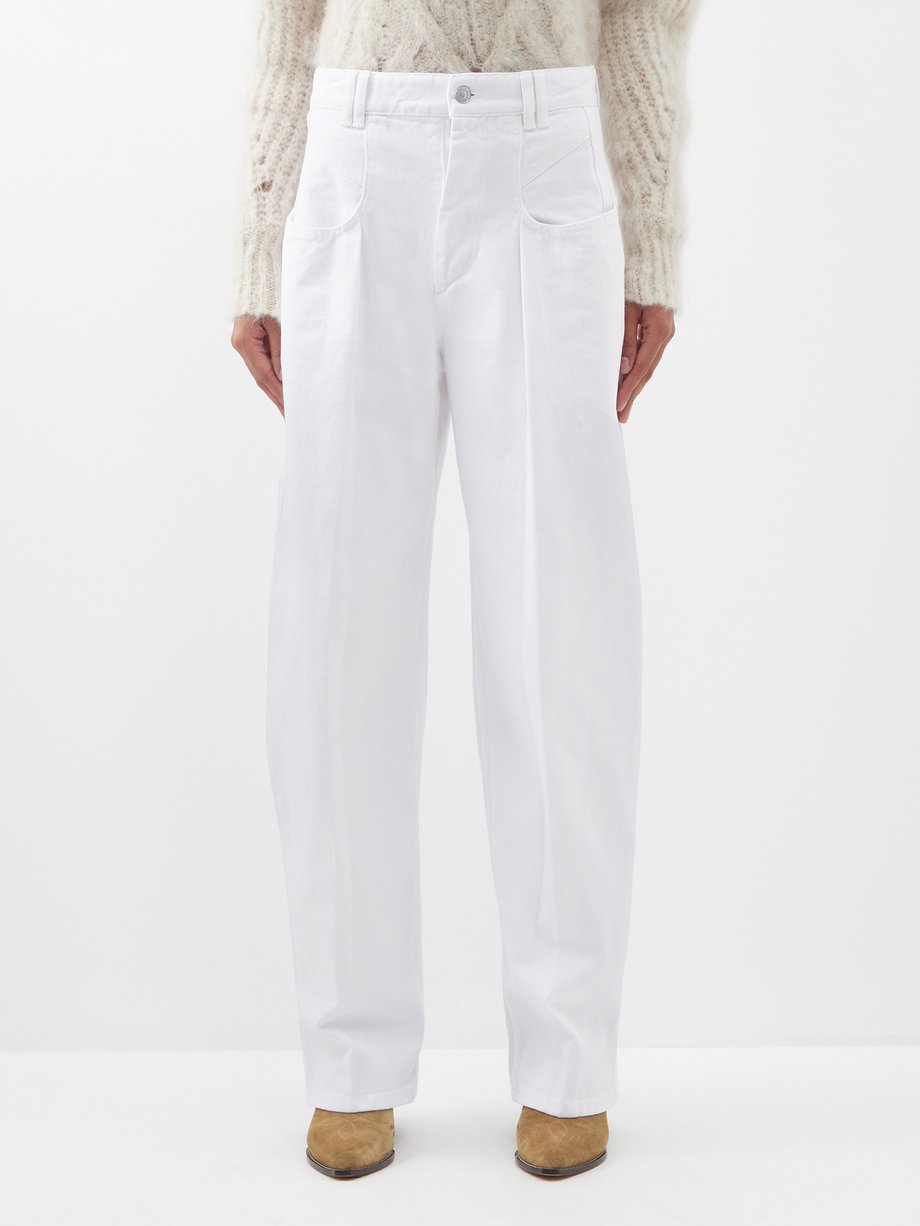 White Vetea pleated jeans | Isabel Marant | MATCHESFASHION US