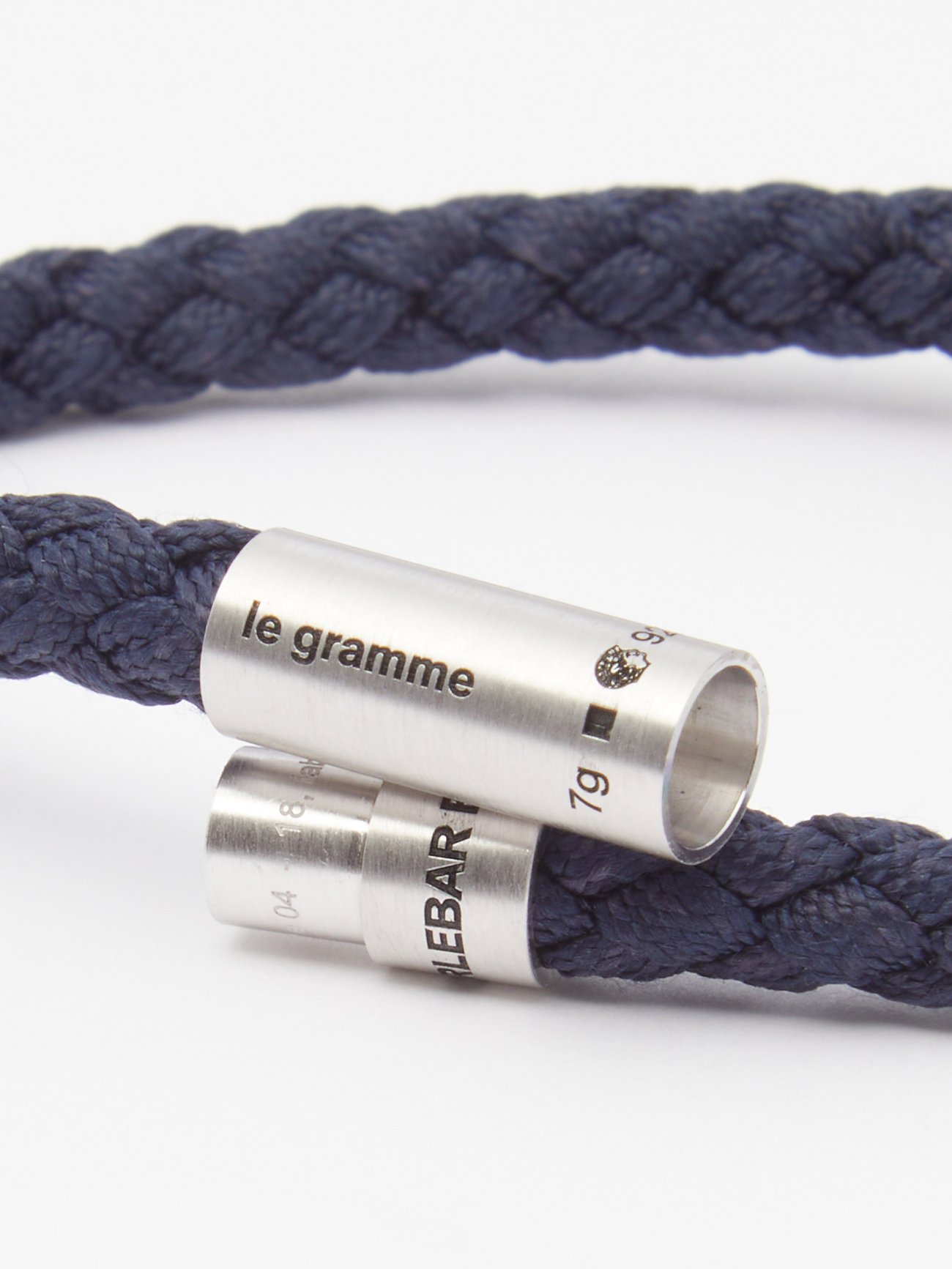 orlebar brown navy nato cable bracelet le 7g - le gramme