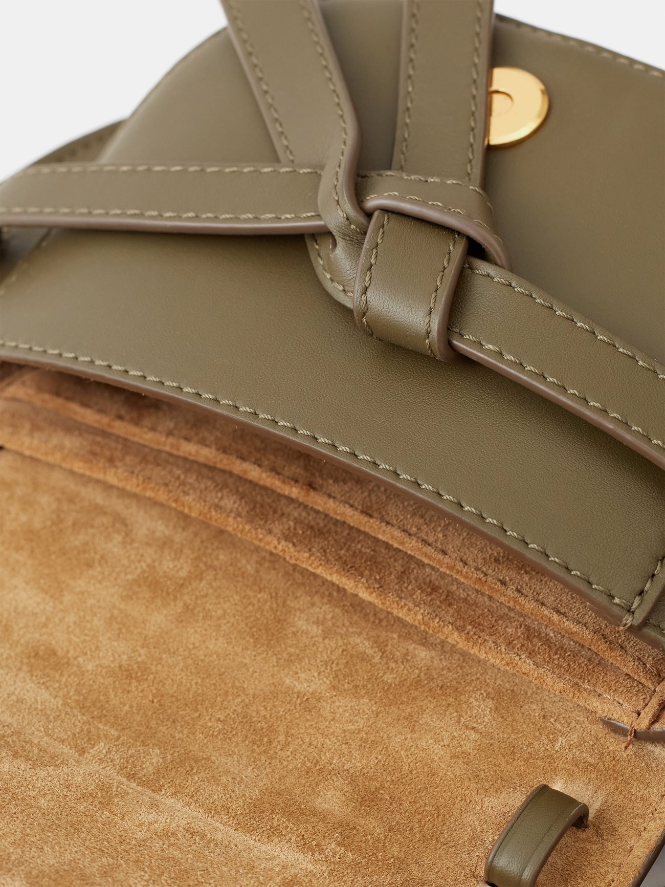 Gate pocket leather crossbody bag Loewe Green in Leather - 31942447