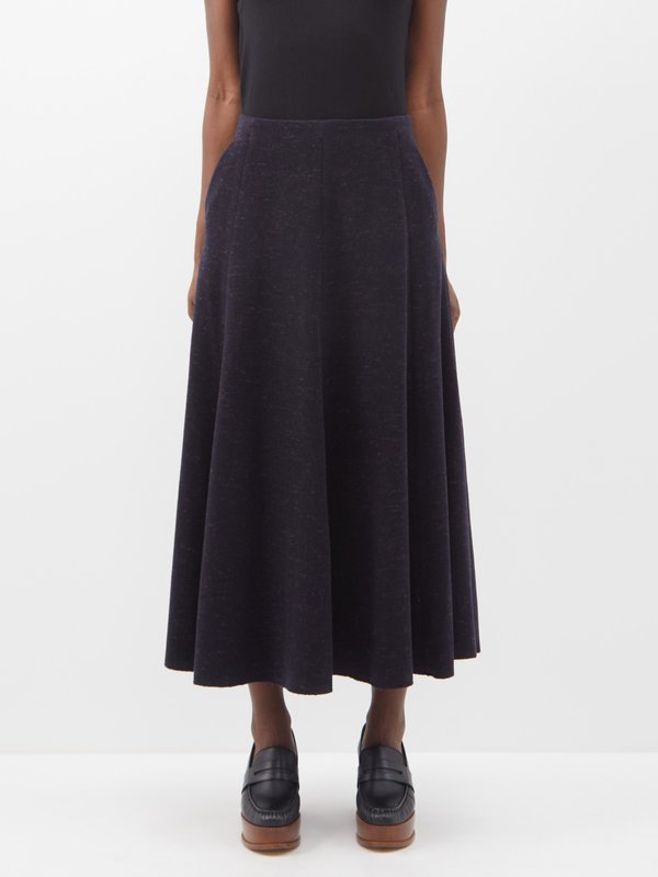 Gabriela Hearst Maureen felted-cashmere midi skirt