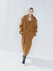 Wool exaggerated shoulder overcoat