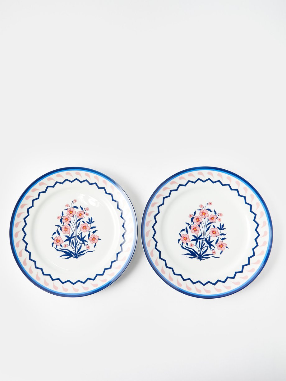 Aquazzura Casa Set of two Jaipur porcelain dinner plates