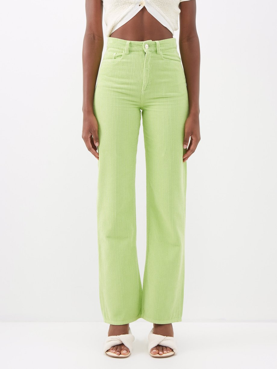 Nicla FLARE - Trousers - lime green/green - Zalando.de