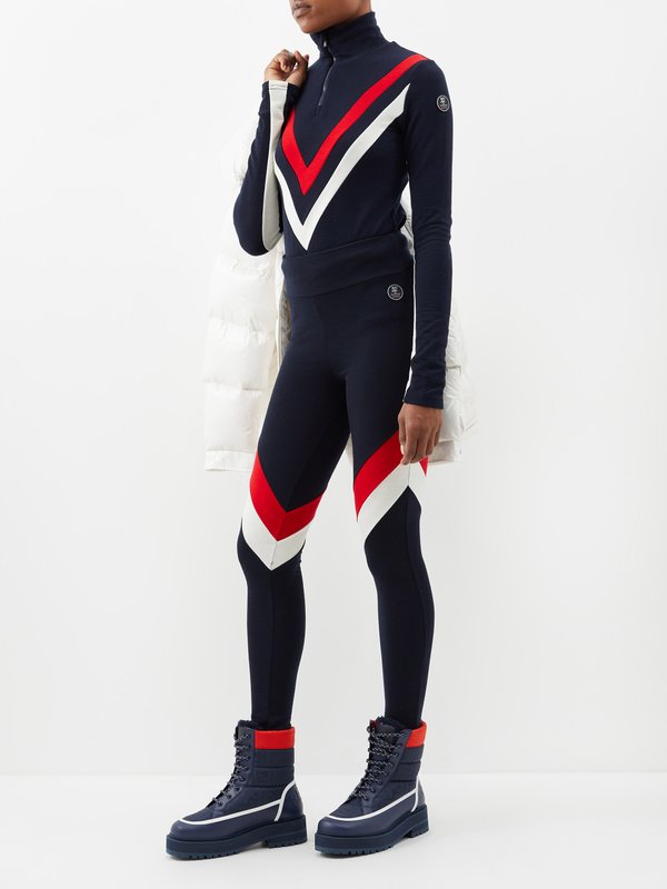 We Norwegians Voss colour-block merino-blend thermal leggings