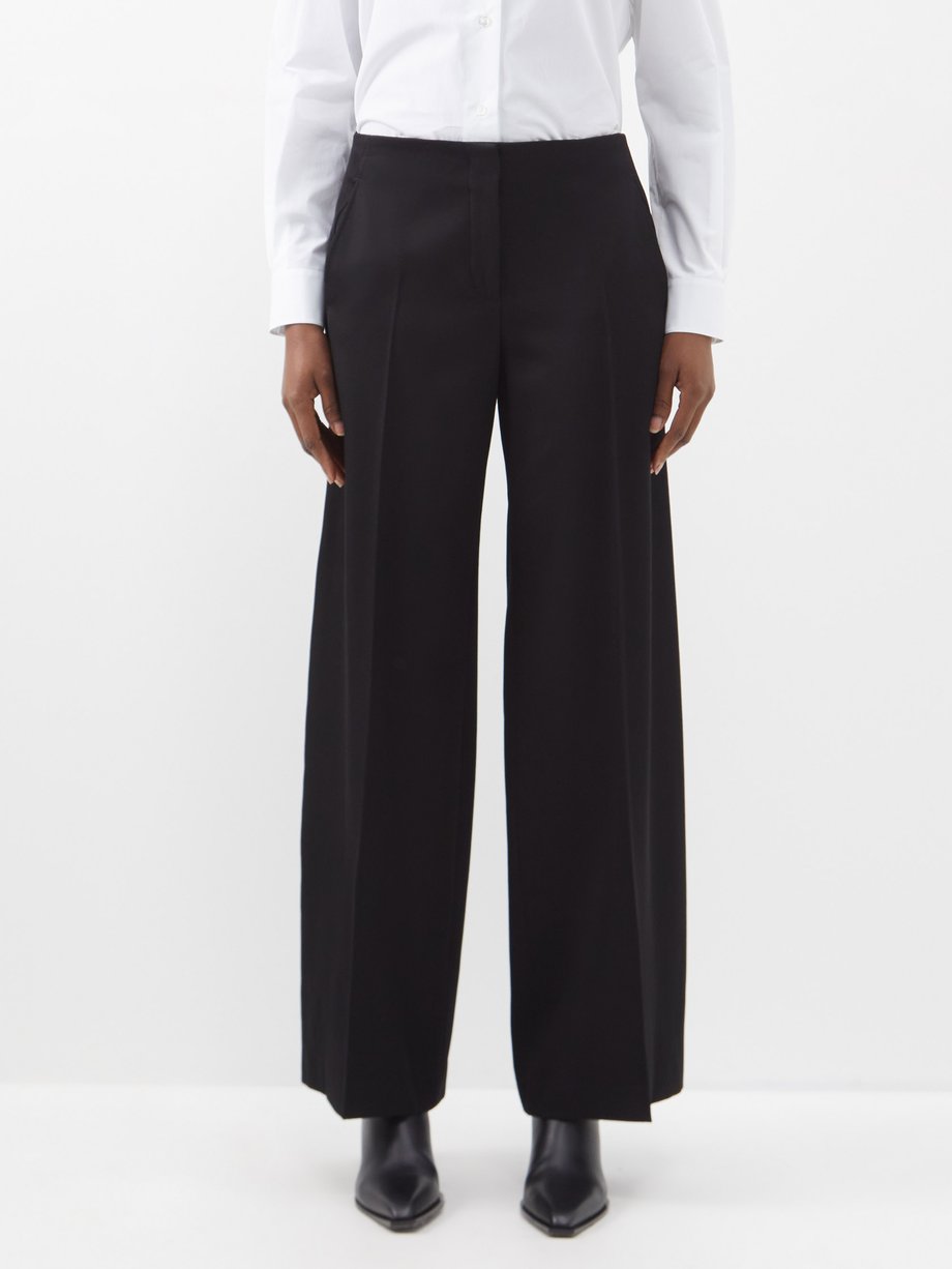 Black Pipa tailored wide-leg trousers | The Row | MATCHESFASHION AU