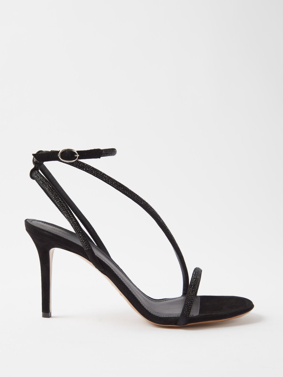 Vervolg Staat avontuur Black Atria crystal-embellished suede sandals | Isabel Marant |  MATCHESFASHION US