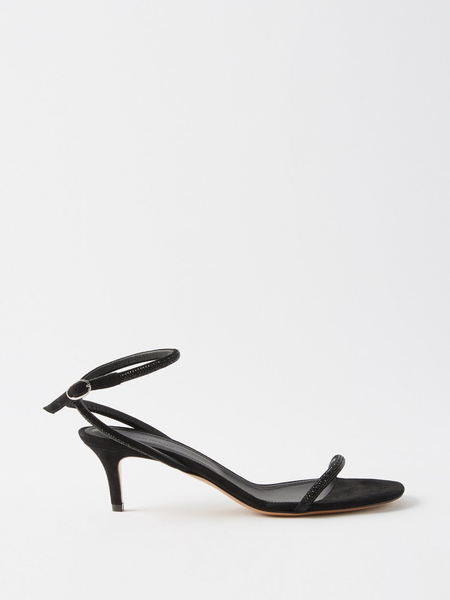 piek Tom Audreath bekennen Black Ianca crystal-embellished suede sandals | Isabel Marant |  MATCHESFASHION US