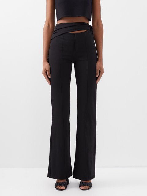 Tailored jersey trousers - Black - Women - Gina Tricot