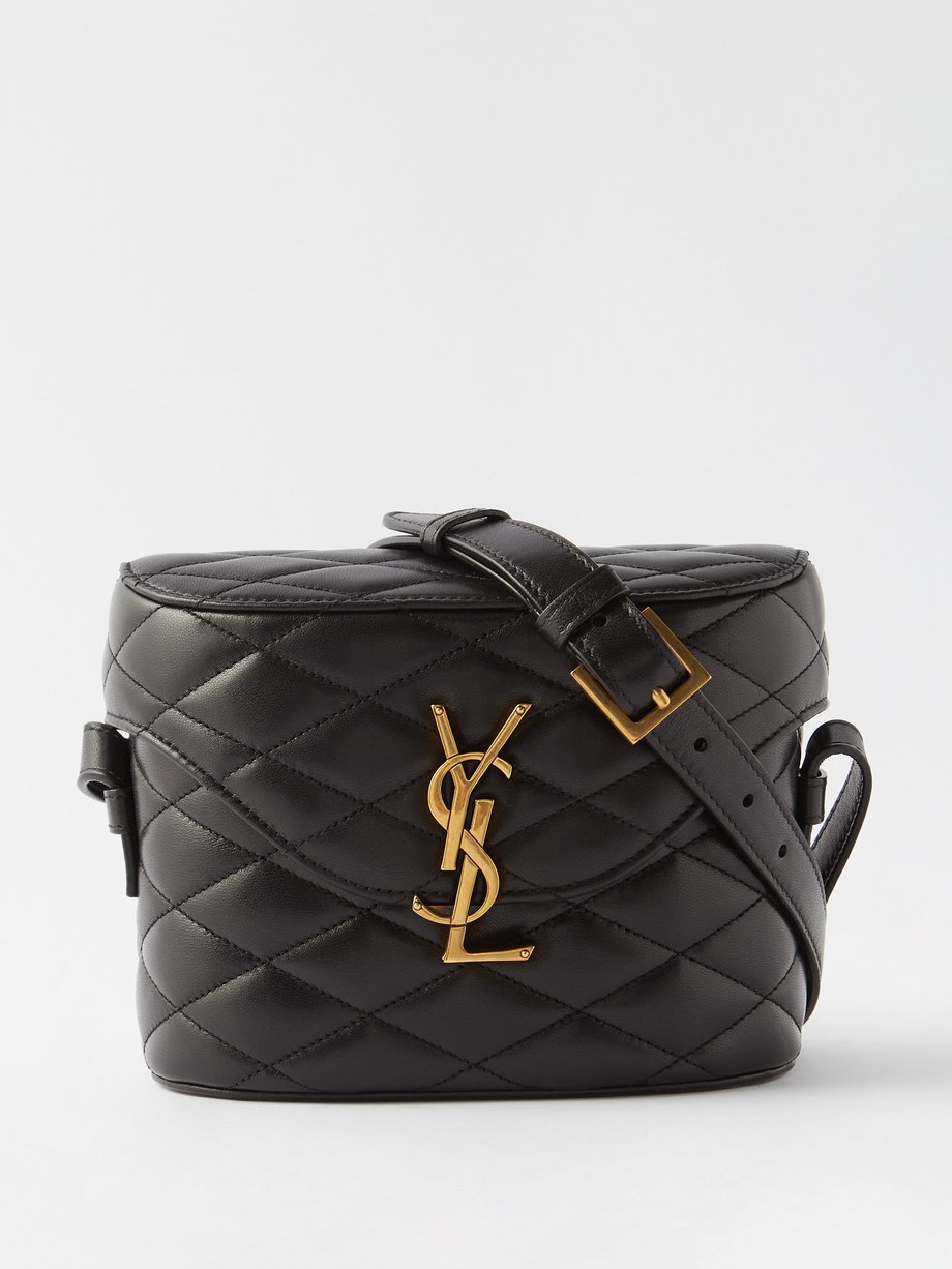 Black YSL-monogram quilted-leather cross-body bag, Saint Laurent