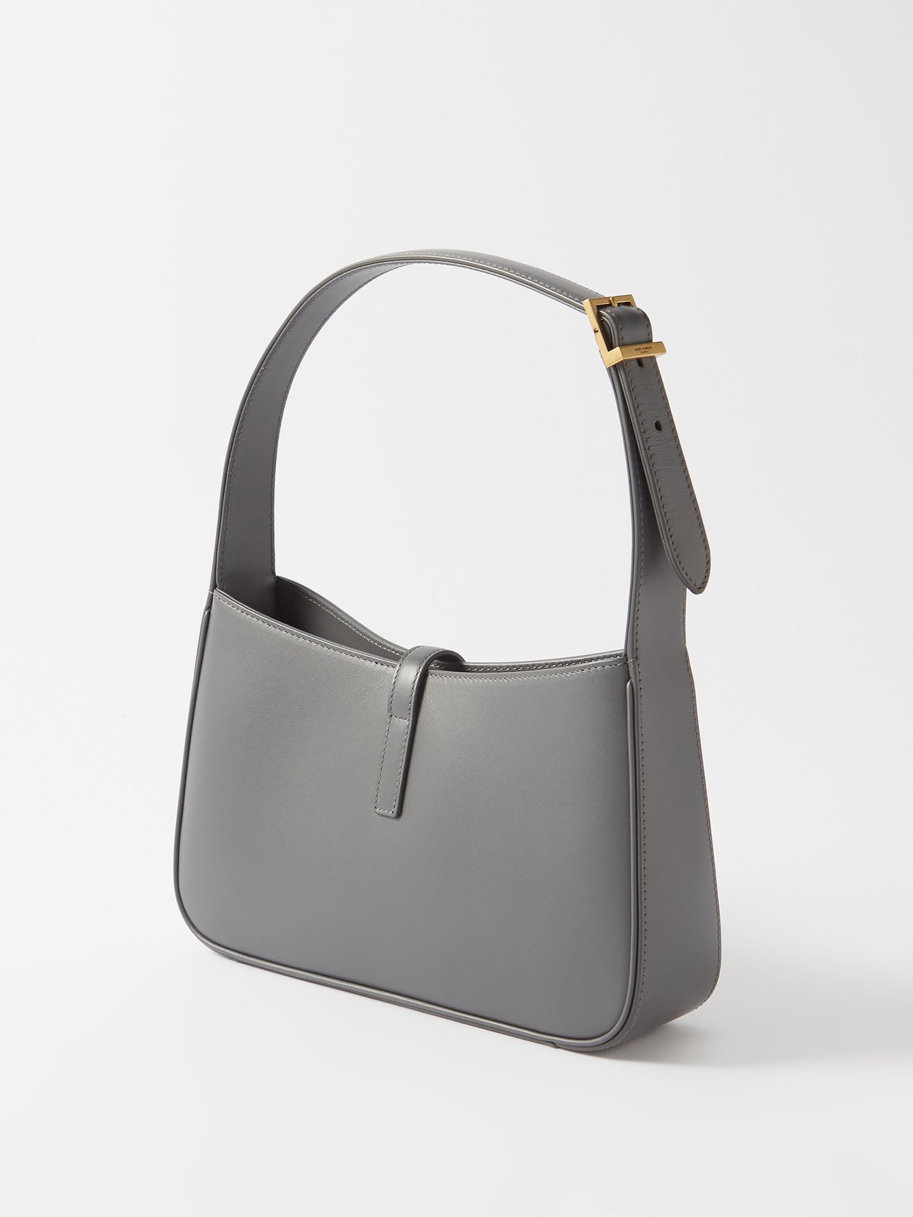 Grey Le 5 à 7 leather shoulder bag, Saint Laurent