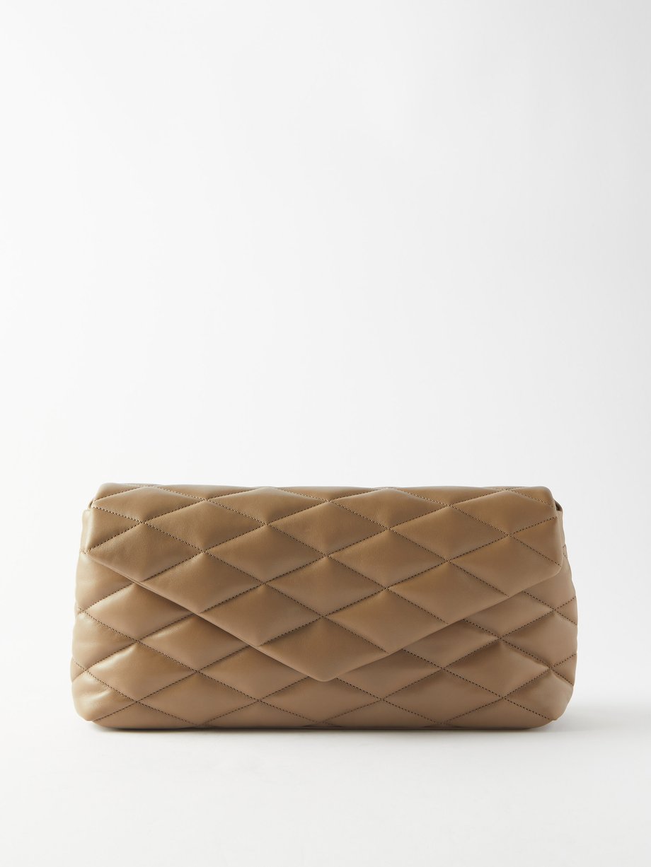 Sade YSL Large Quilted Leather Clutch Bag