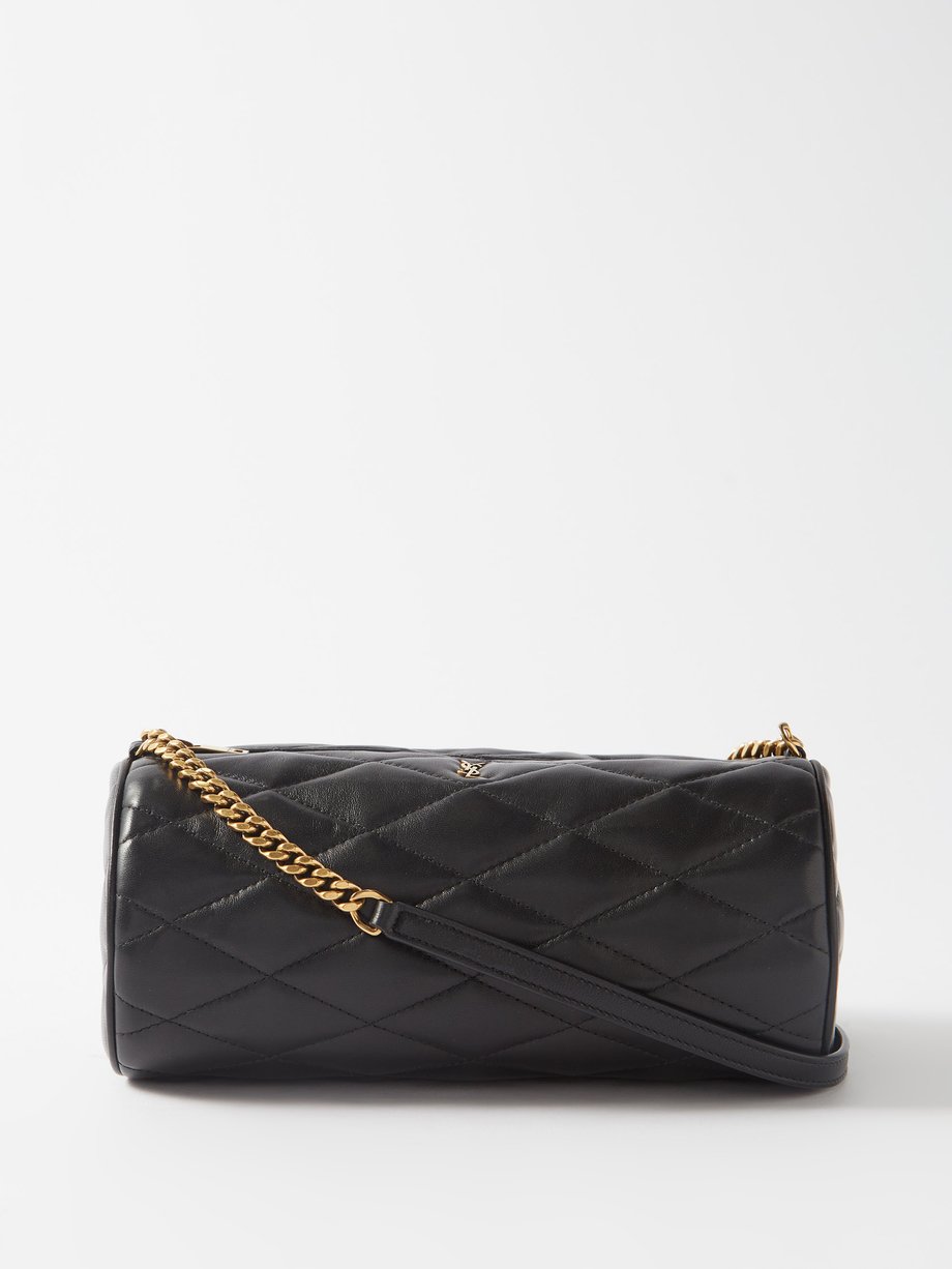 Mini Crossbody Bag Quilted Leather Black