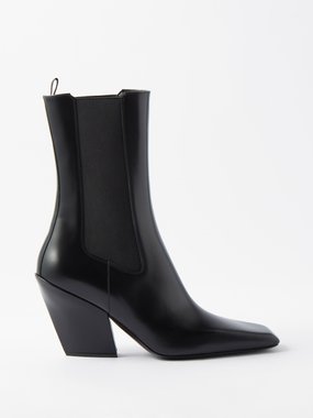 Prada Stivaletto square-toe leather boots