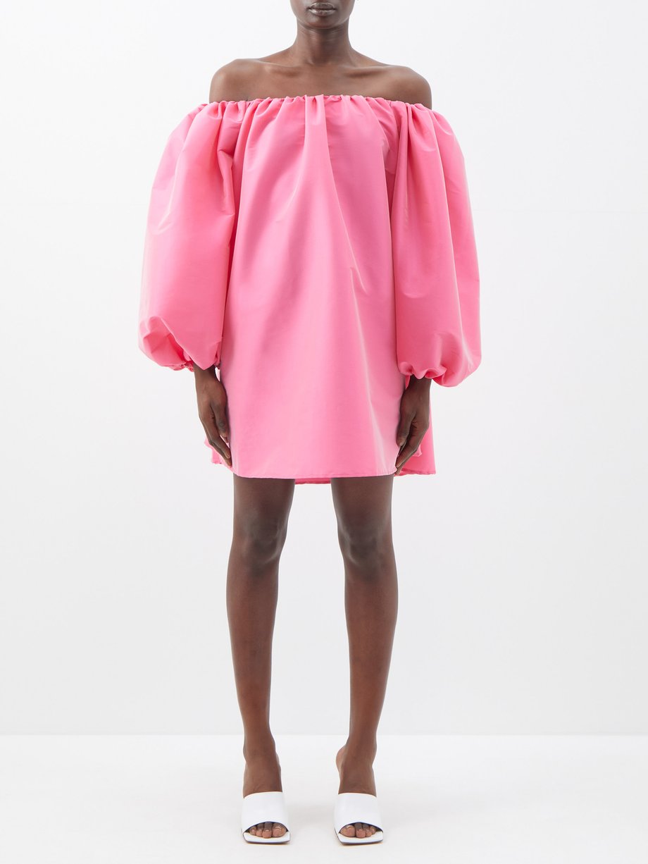 Pink Bobby off-the-shoulder taffeta dress | BERNADETTE | MATCHES UK