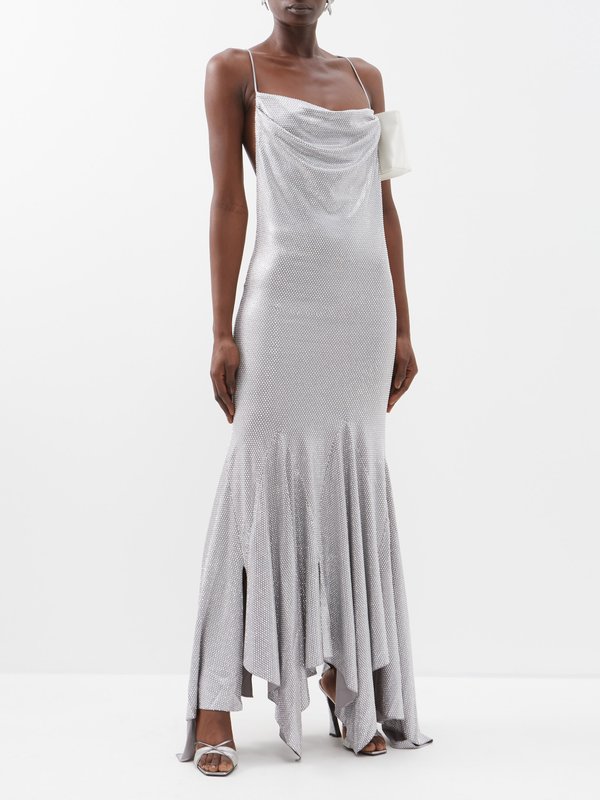 Alexandre Vauthier Open-back crystal-embellished gown