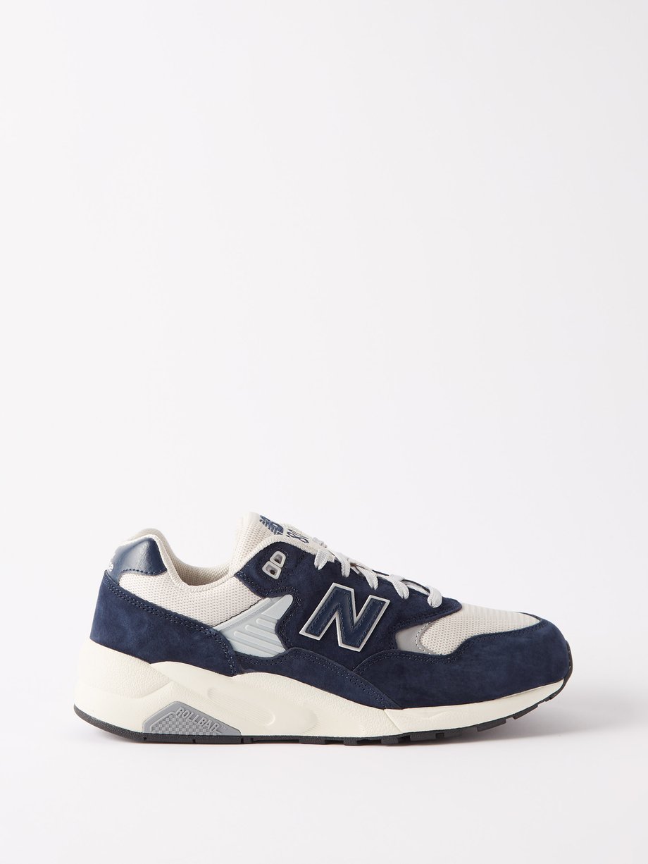 Blue MT580 suede and mesh trainers | New Balance | MATCHESFASHION AU