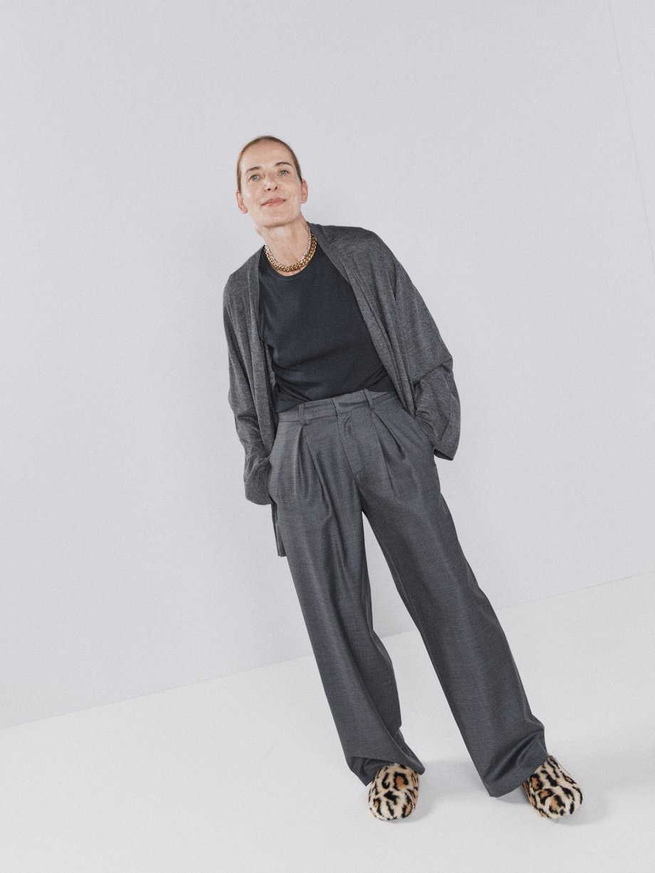 Grey Fine gauge cashmere cardigan | Raey | MATCHES UK