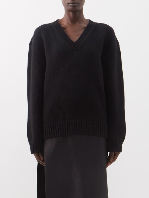 PRADA: leggings in wool and viscose with logo - Black