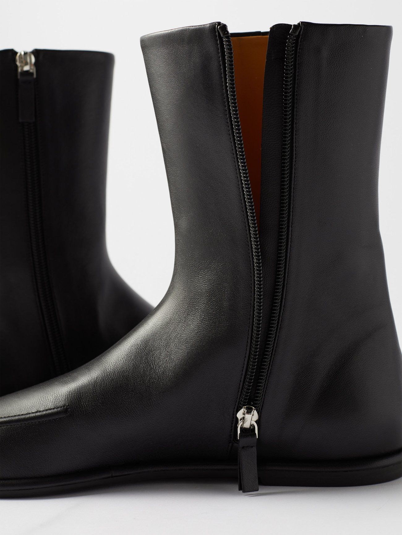 Black Canal leather ankle boots | The Row | MATCHES UK