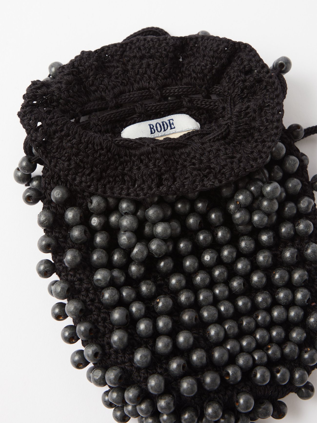 Black Beaded crochet cross-body bag | Bode | MATCHESFASHION US