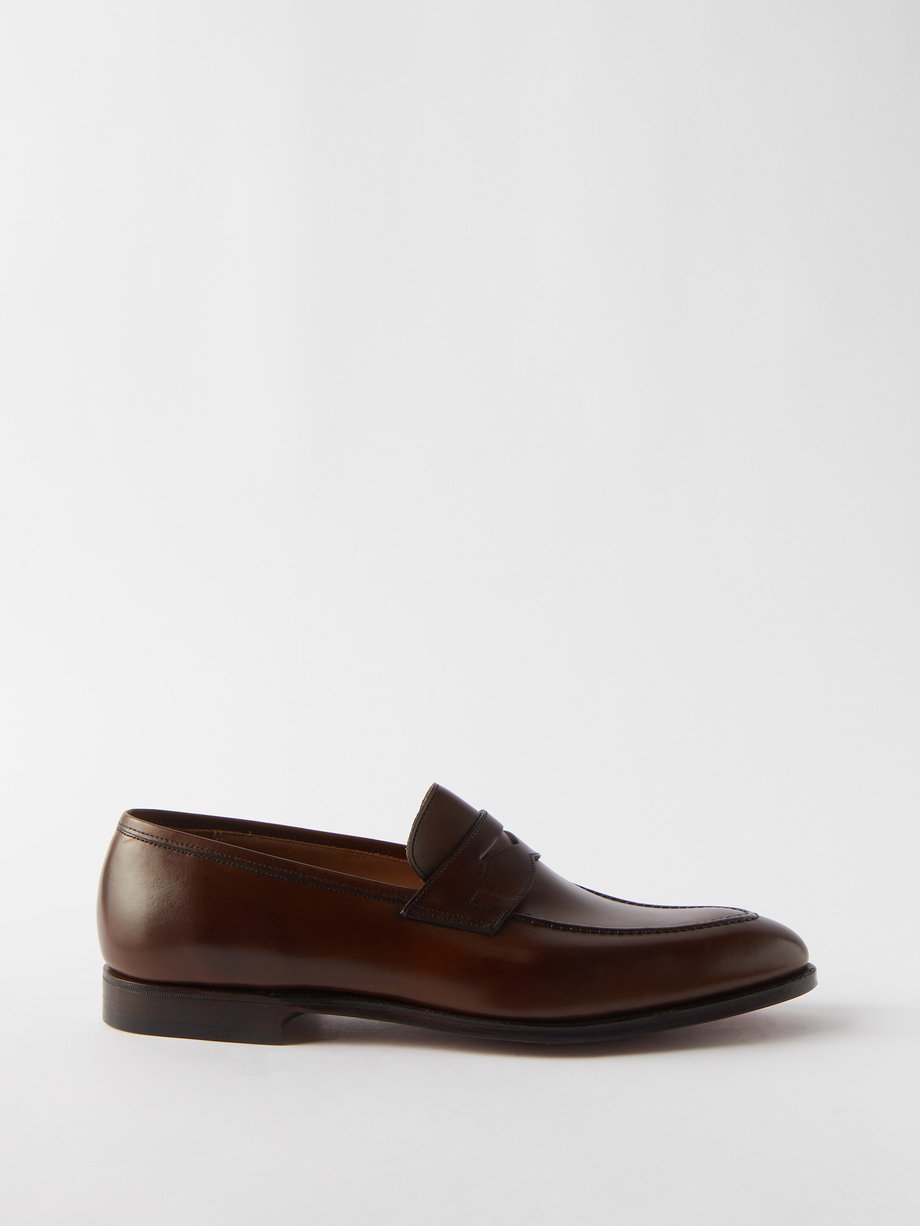 Brown Sydney leather loafers | Crockett & Jones | MATCHESFASHION UK