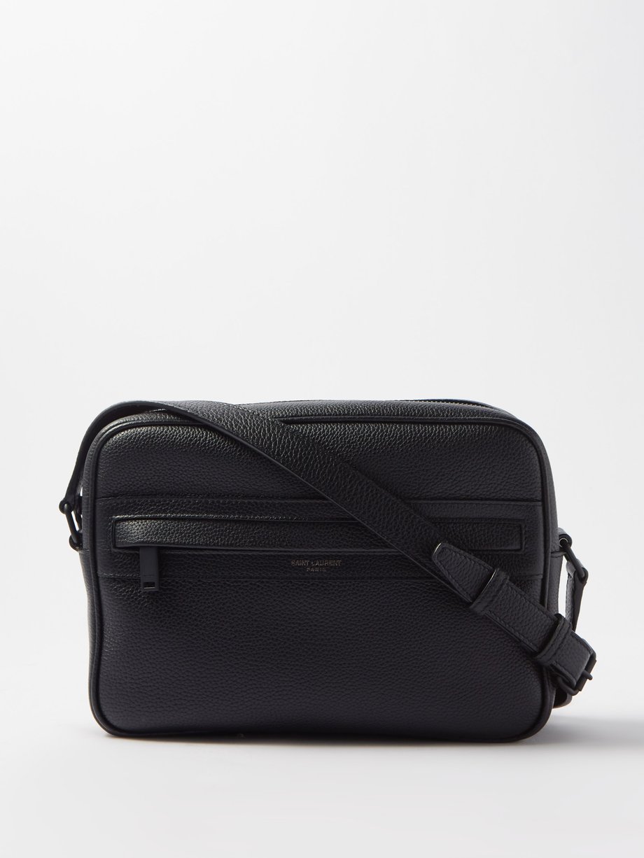 Black Camp grained-leather cross-body bag | Saint Laurent ...