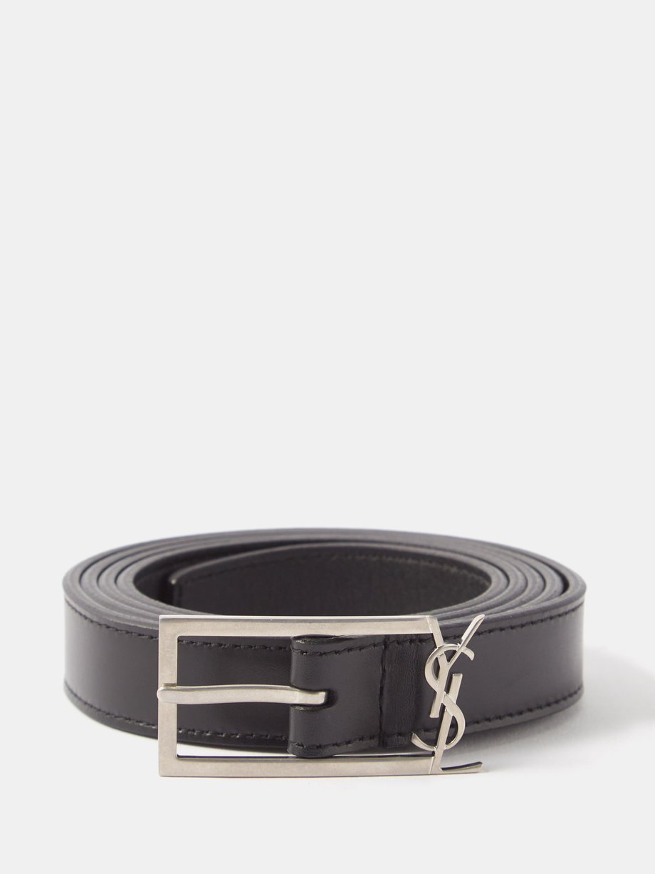 Monogram leather belt, Saint Laurent