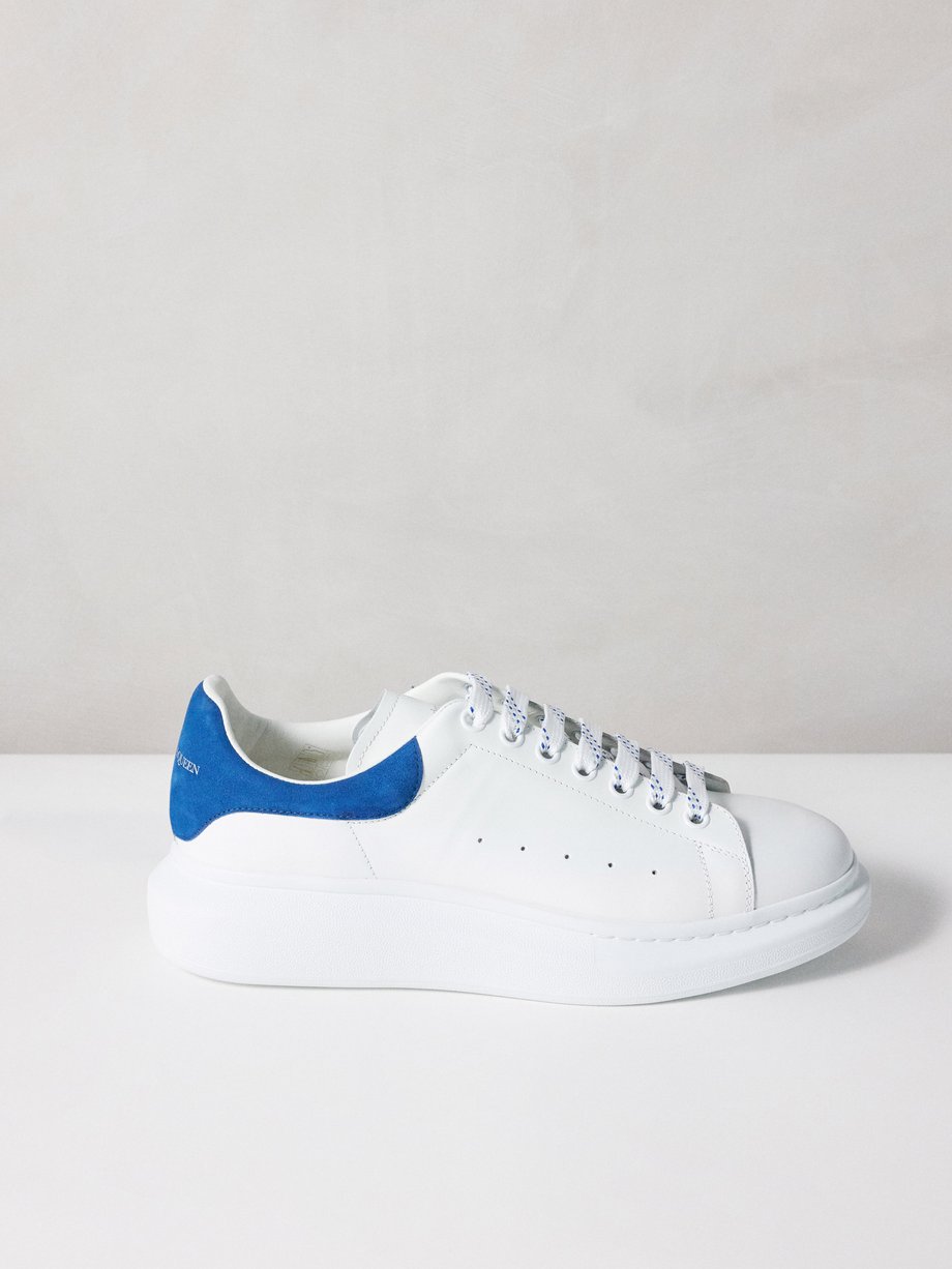 Oversized leather sneakers in white - Alexander Mc Queen