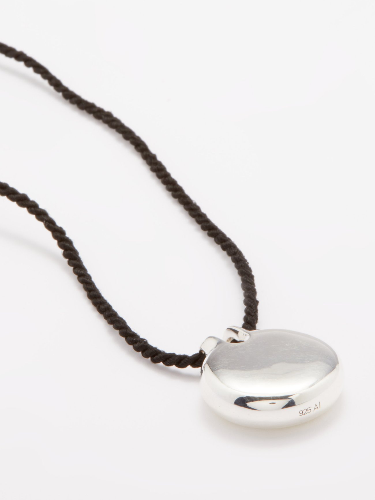 Silver Ample small sterling silver & silk cord necklace | Annika