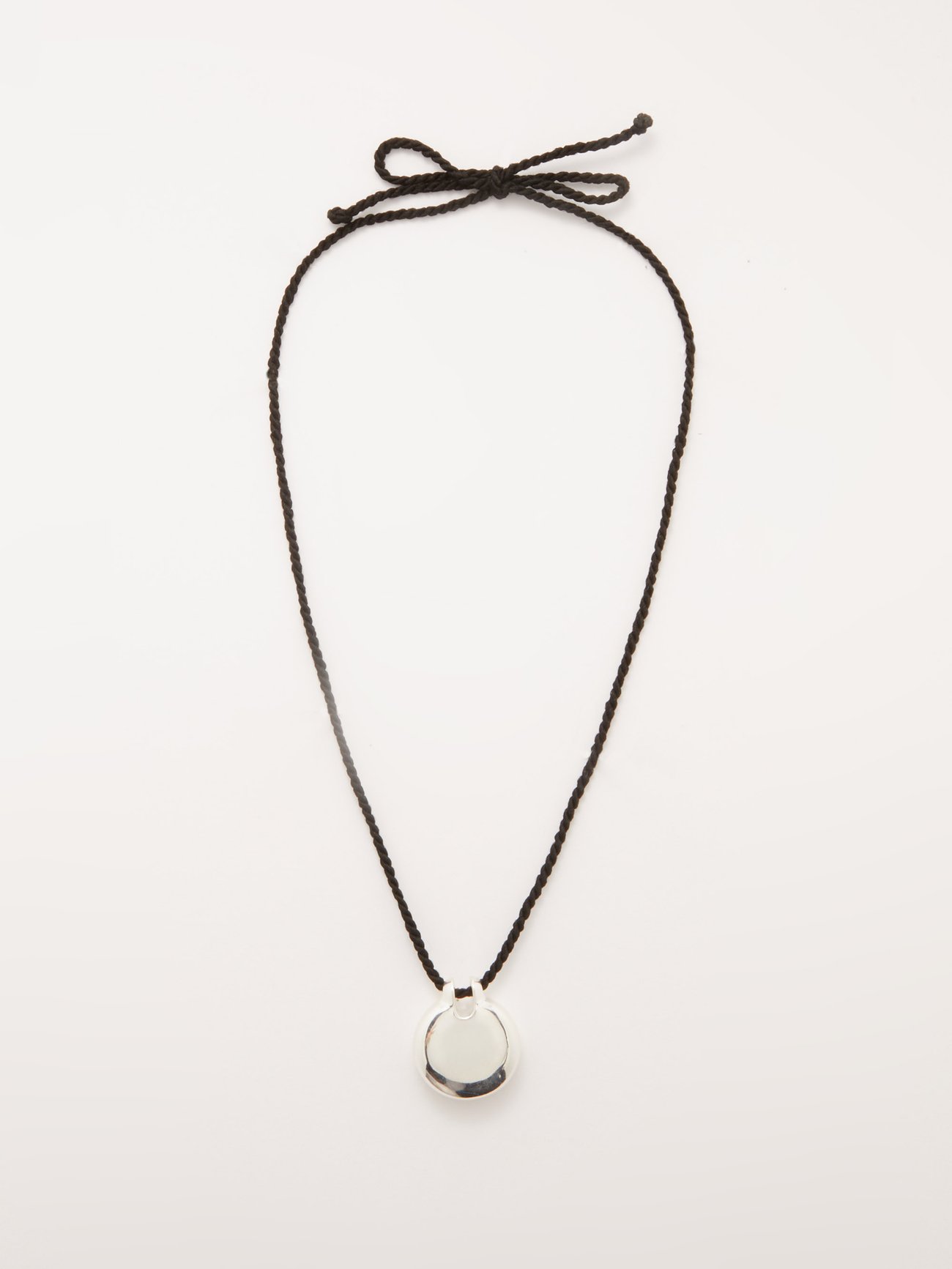 Silver Ample small sterling silver & silk cord necklace | Annika