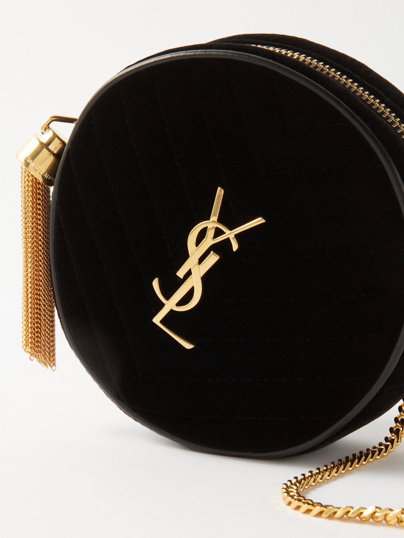 Vinyle Mini Velvet Belt Bag in Black - Saint Laurent