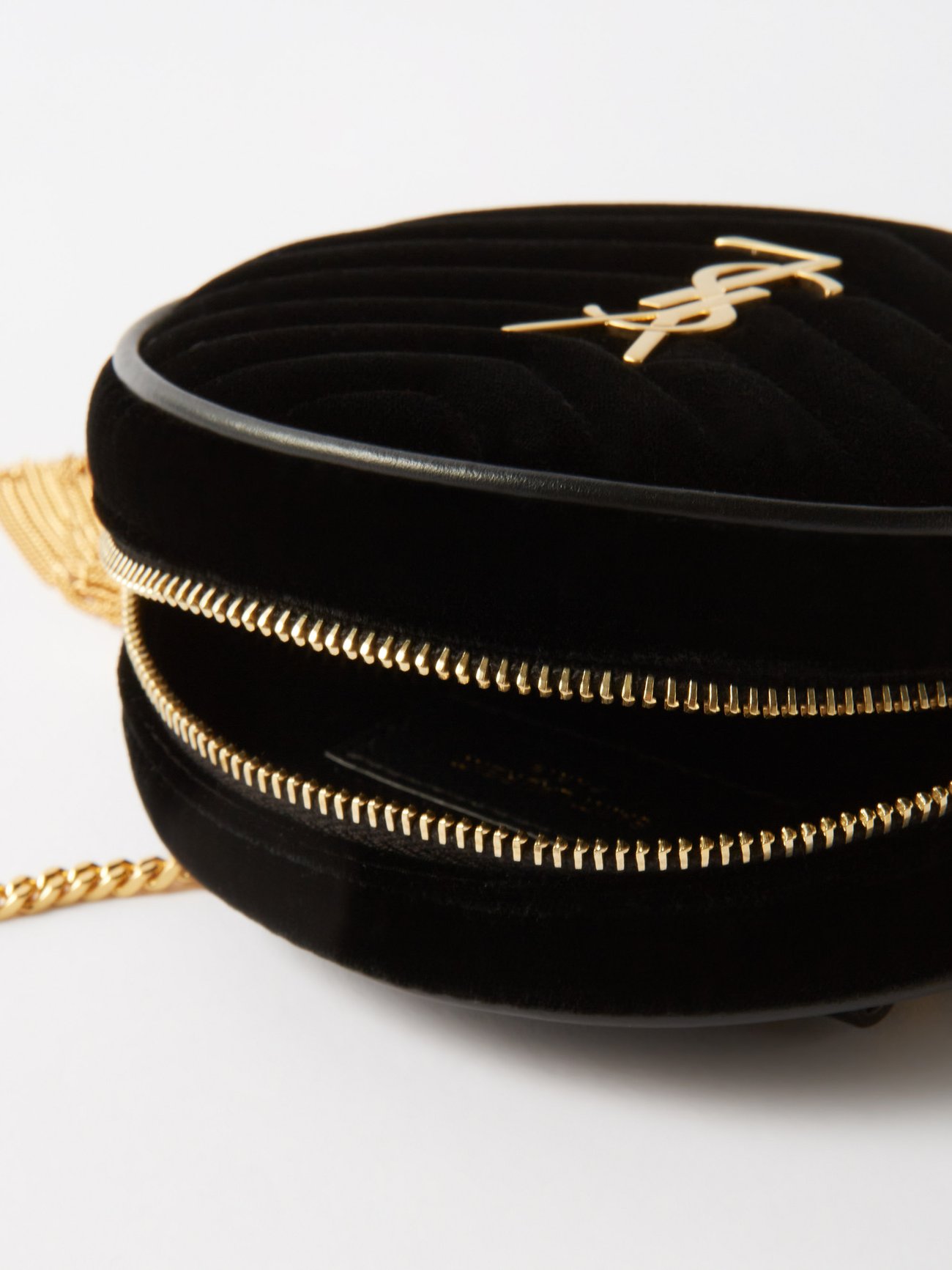 Vinyle Mini Velvet Belt Bag in Black - Saint Laurent