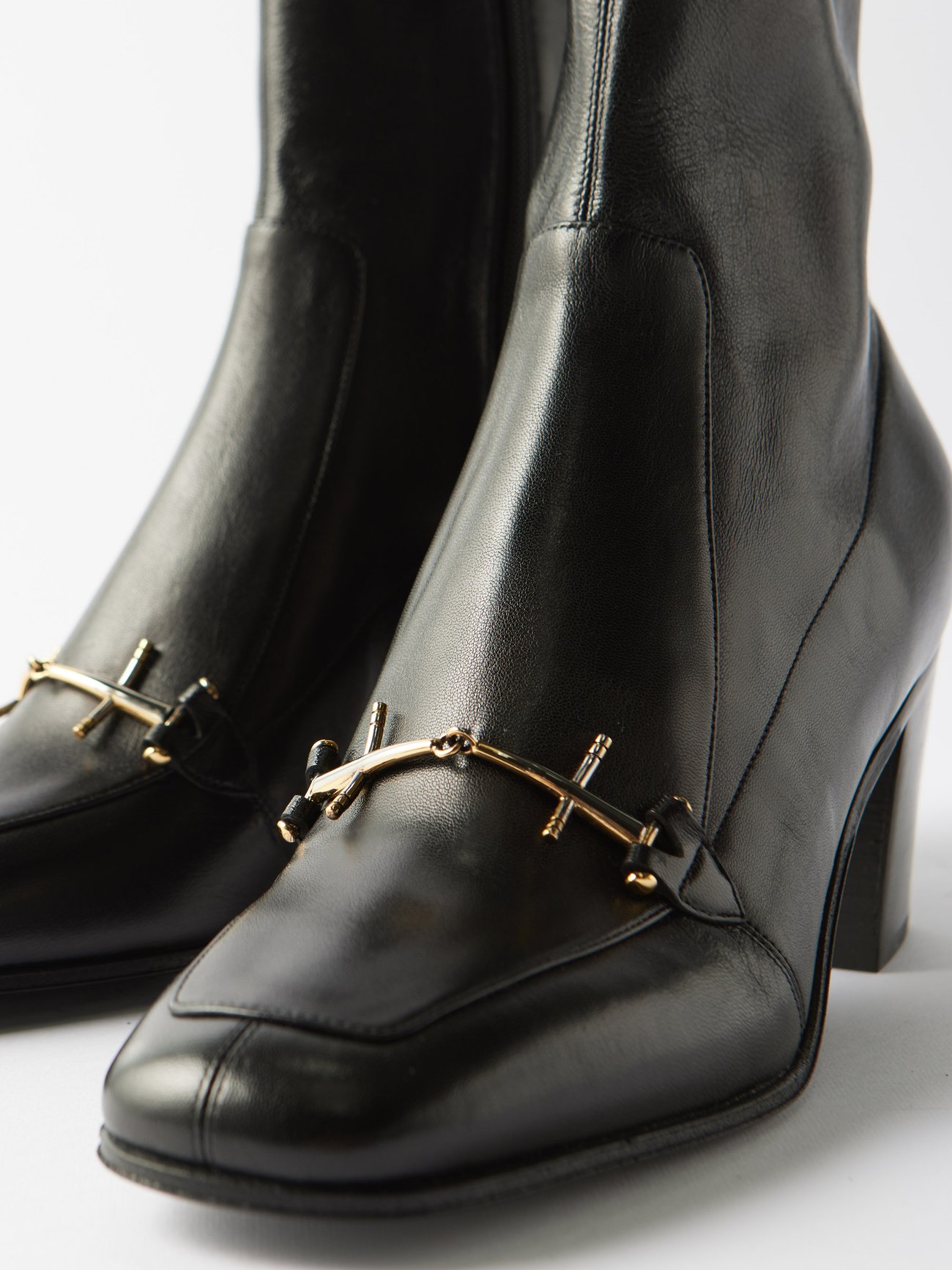 Saint Laurent - Men - Beau Patent-leather Boots Black - EU 45
