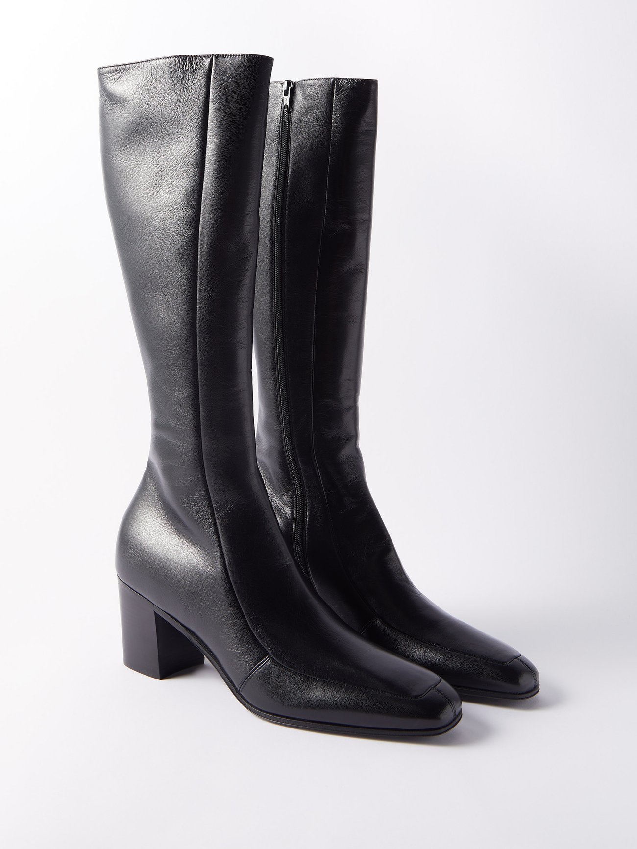 Saint Laurent - Otto 70mm Patent-leather Boots - Men - Leather/Leather/Leather - 42,5 - Black