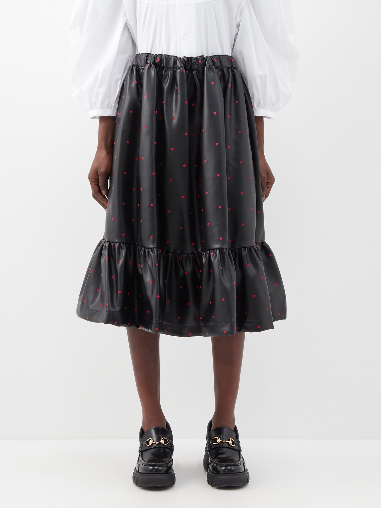 Comme des garcons girl ドットスカート フレアスカート 価格で全国