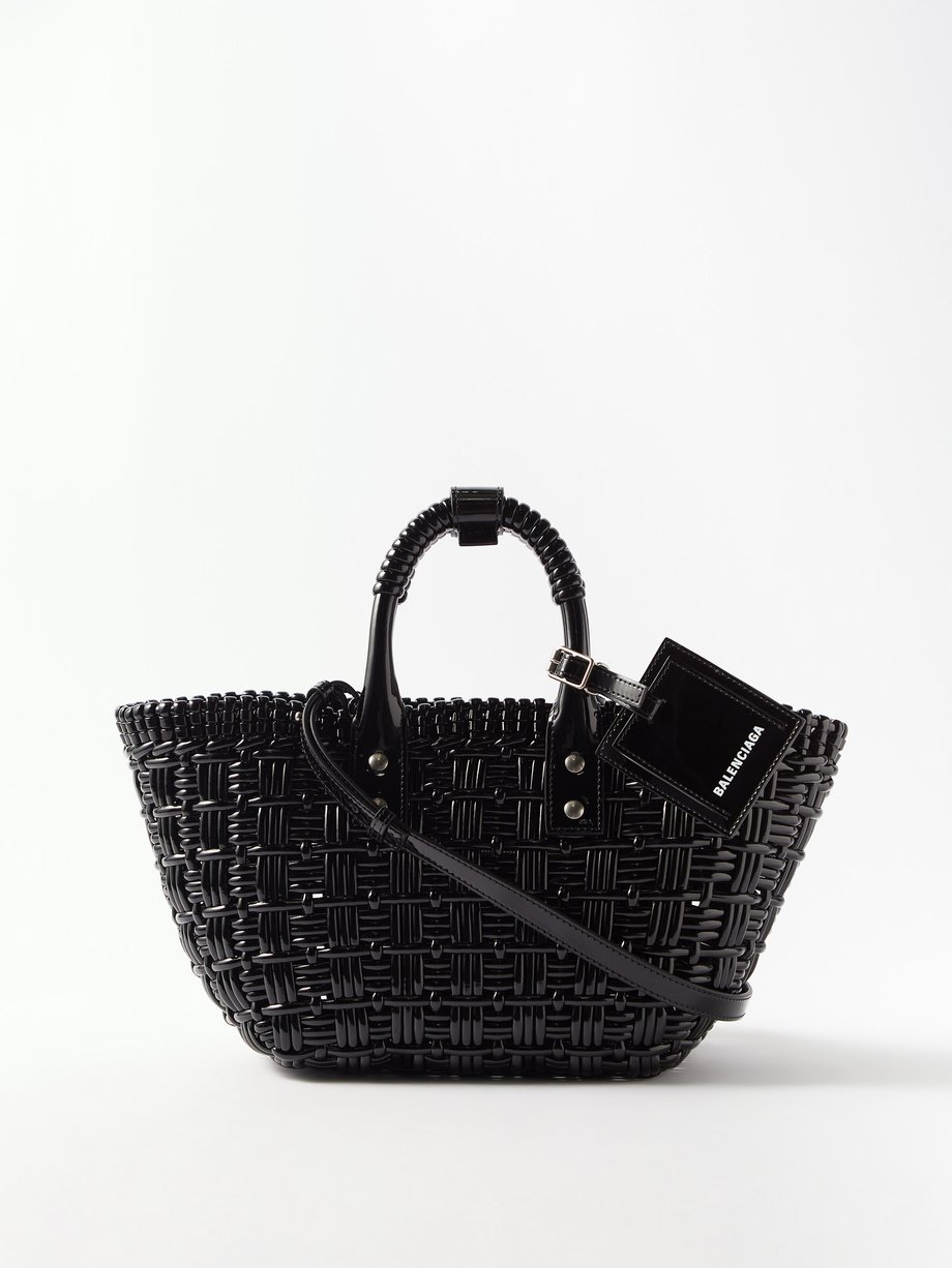 Black Bistro faux-leather basket bag | Balenciaga |