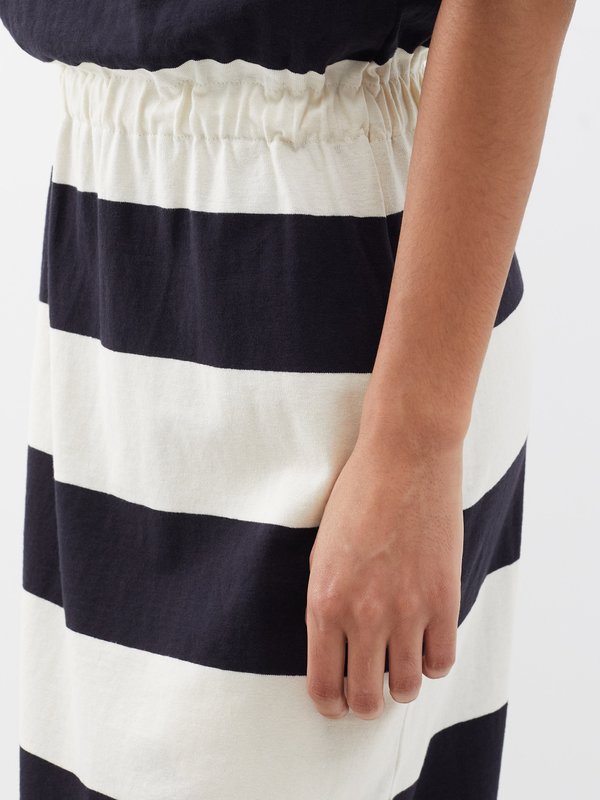 Raey Thick stripe recycled-cotton T-shirt dress