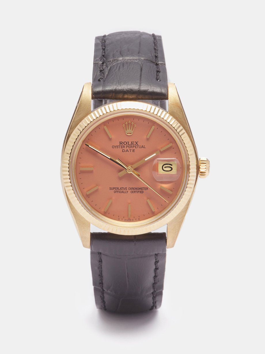 komprimeret Betaling Papua Ny Guinea Orange Vintage Rolex Datejust 36mm 18kt gold watch | Lizzie Mandler |  MATCHESFASHION US