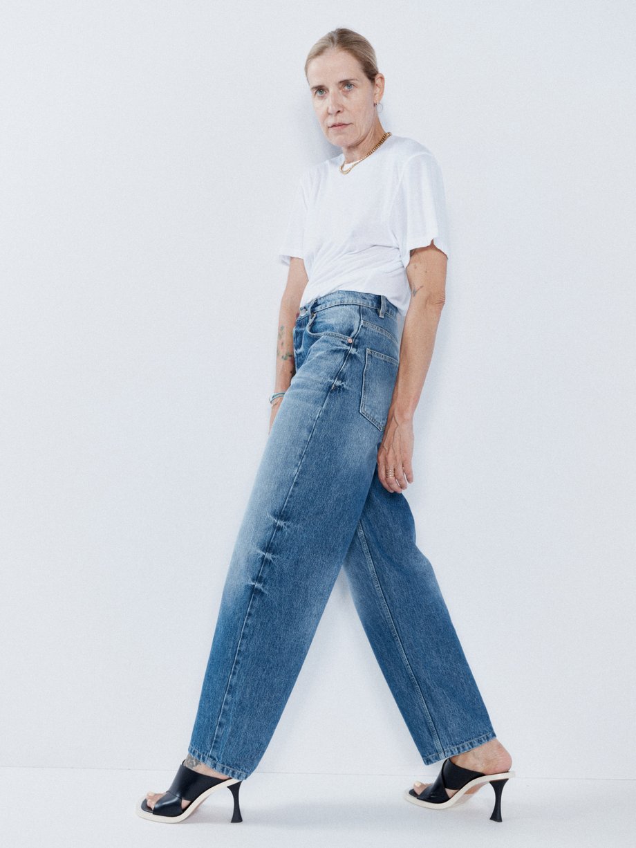Blue Taper organic-cotton-blend high-waisted jeans | Raey | MATCHES UK