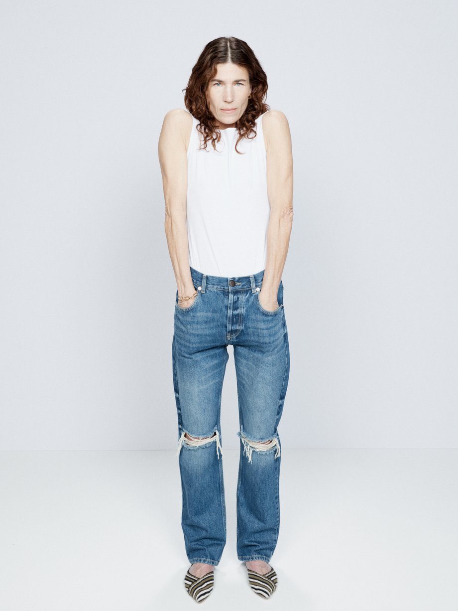 Blue Beyond organic cotton-blend straight-leg jeans | Raey | MATCHES UK