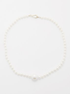 Mizuki Pearl & 14kt gold necklace