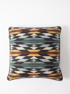 Pendleton Wyeth Trail geometric wool-blend cushion