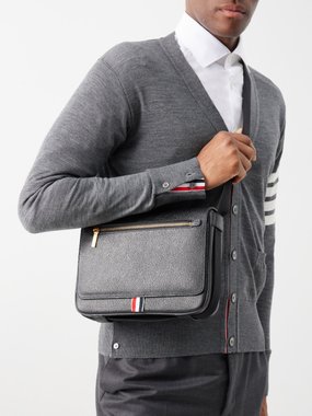 Thom Browne Grained leather cross-body bag
