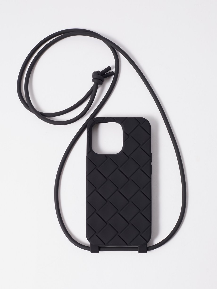 Black Intrecciato-debossed iPhone® 13 Pro case | Bottega Veneta