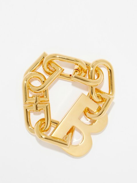 Gold B-logo bracelet | Balenciaga | MATCHES UK