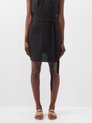 matchesfashion.com | Olive wrap-front linen mini skirt