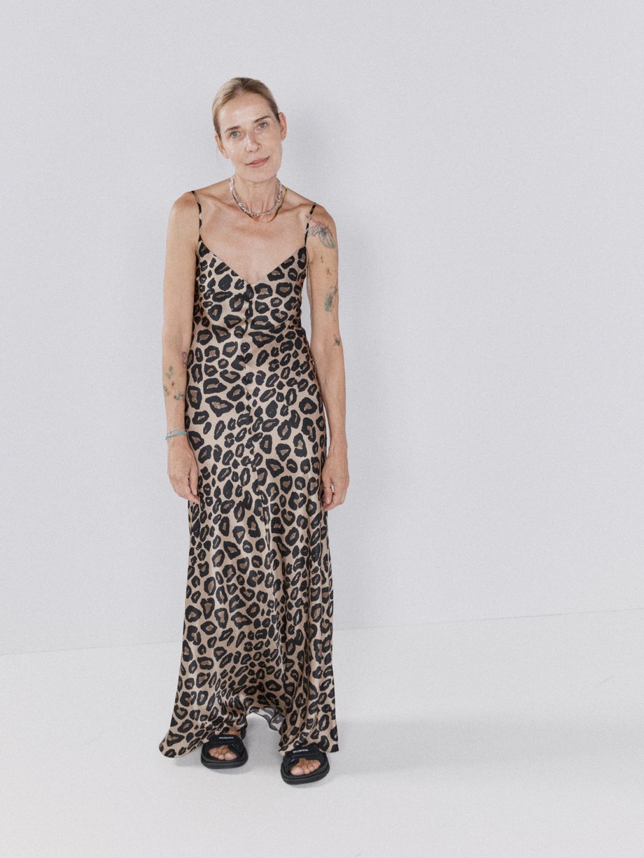 Side Slit Leopard Print Maxi Dress — YELLOW SUB TRADING