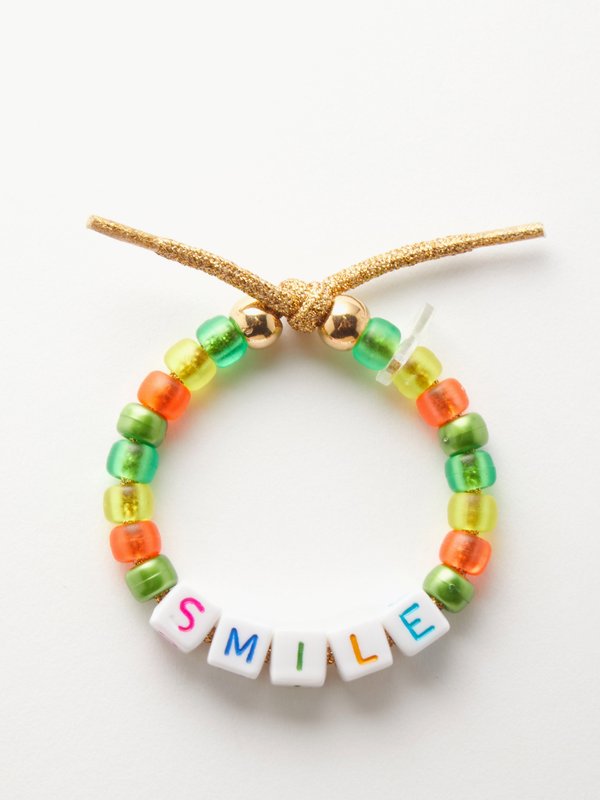 Lovebeads by Lauren Rubinski Smile bead and Lurex bracelet
